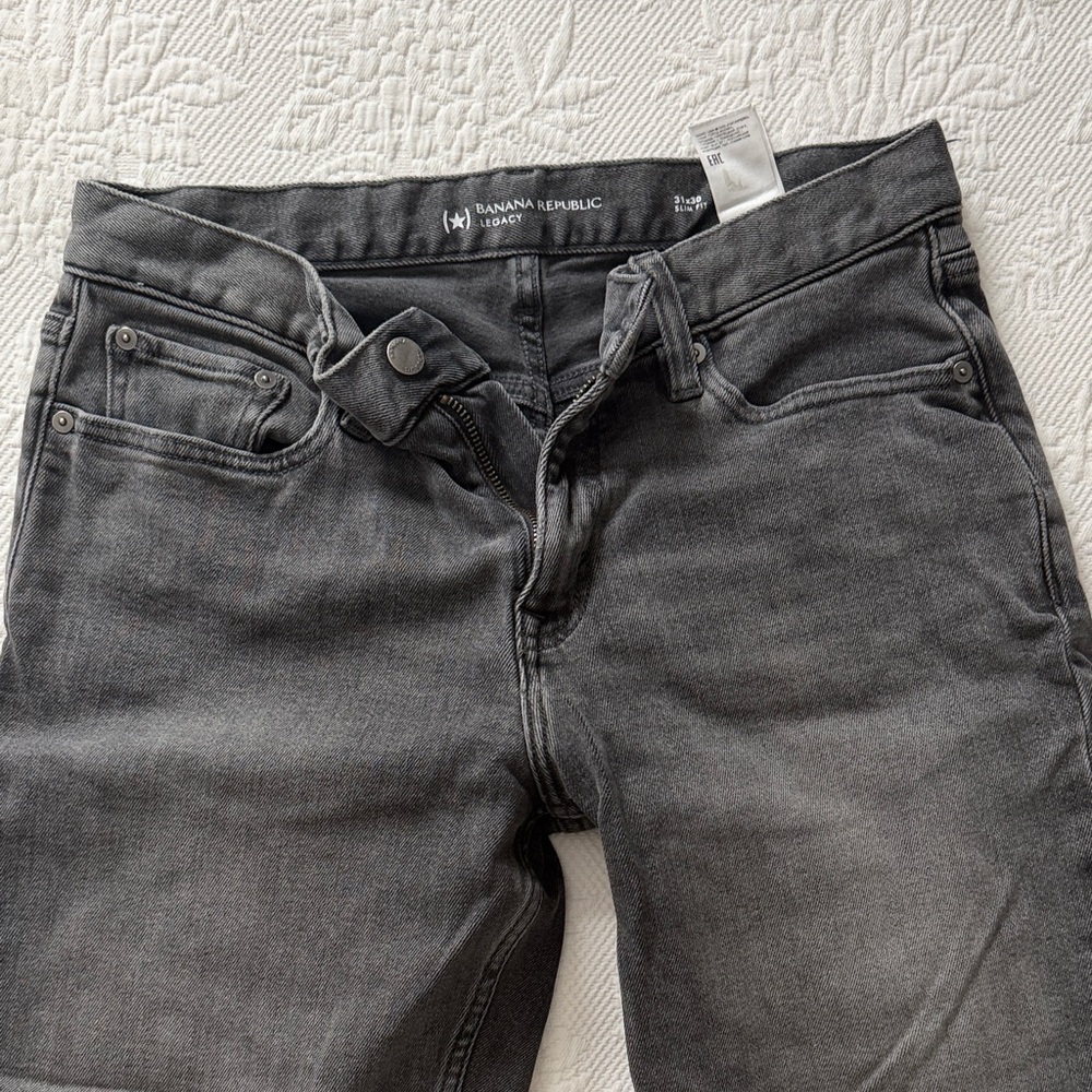 Banana Republic Men's Slim Straight Jeans - Charcoal